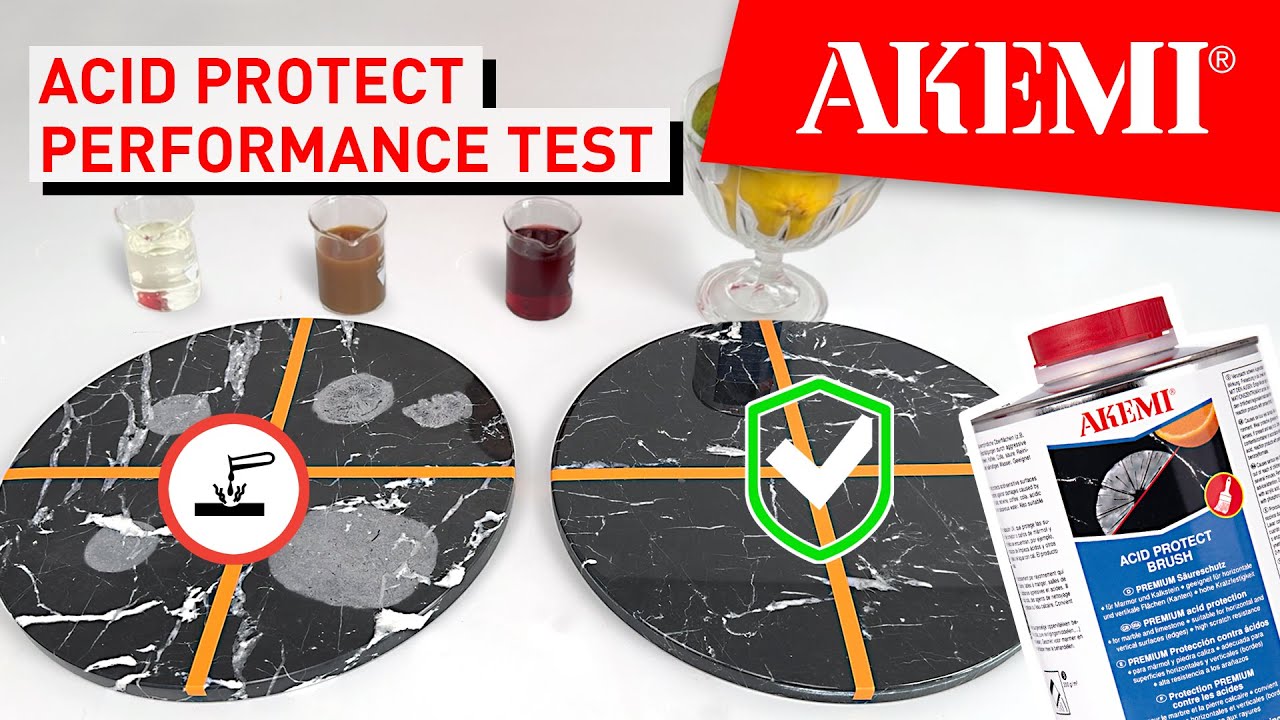 Acid Protect performance test &ndash; Premium acid protection for marble and limestone