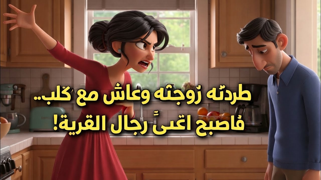 قصه الرجل الفقير الذي طردته زوجته وعاش مع كلب فأصبح أغني رجل في القريه