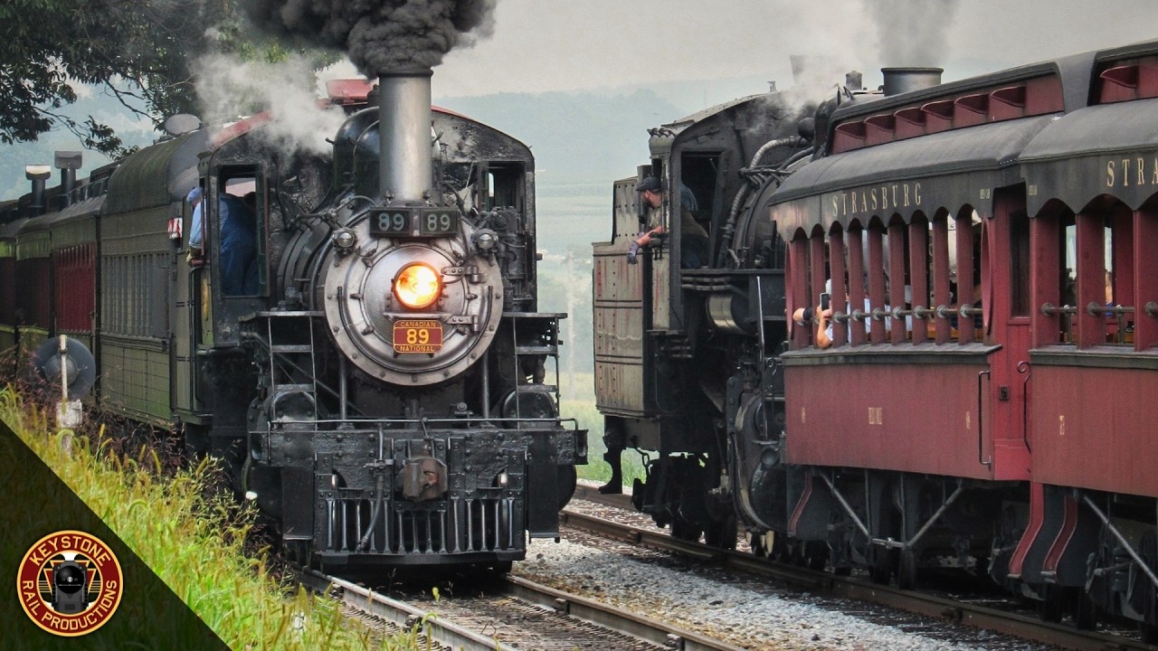 Strasburg Rail Road 90 & 89: Summer Half Hour Trains - August 2019 (HD)