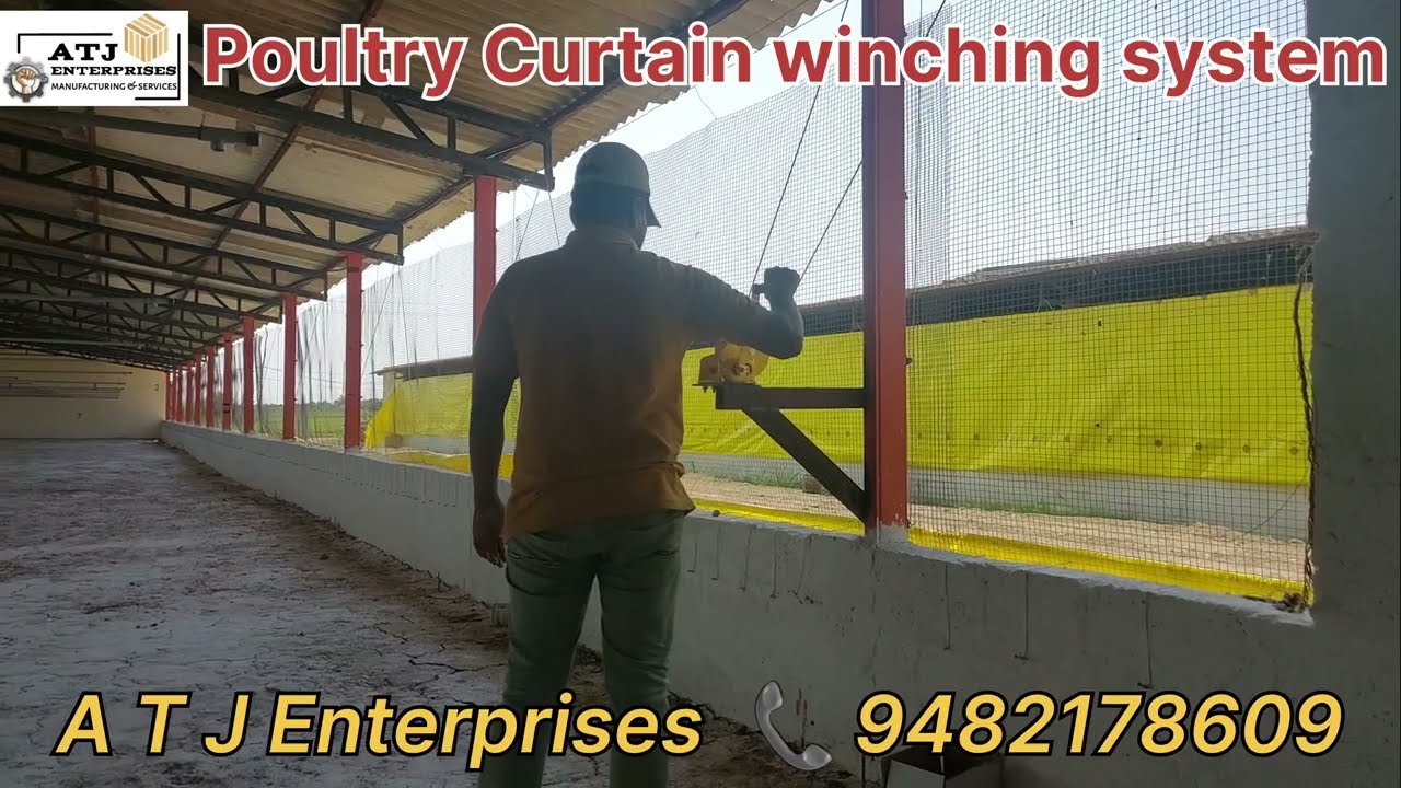 winching system for poultry farm, #Poultry farm tripal How to install side curtain and Use,