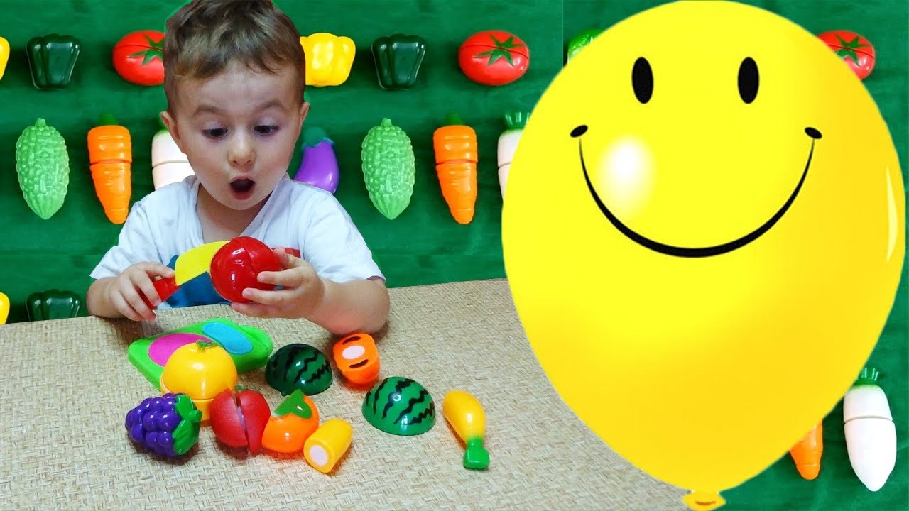 FRUCTE si LEGUME din plastic + Mega balon