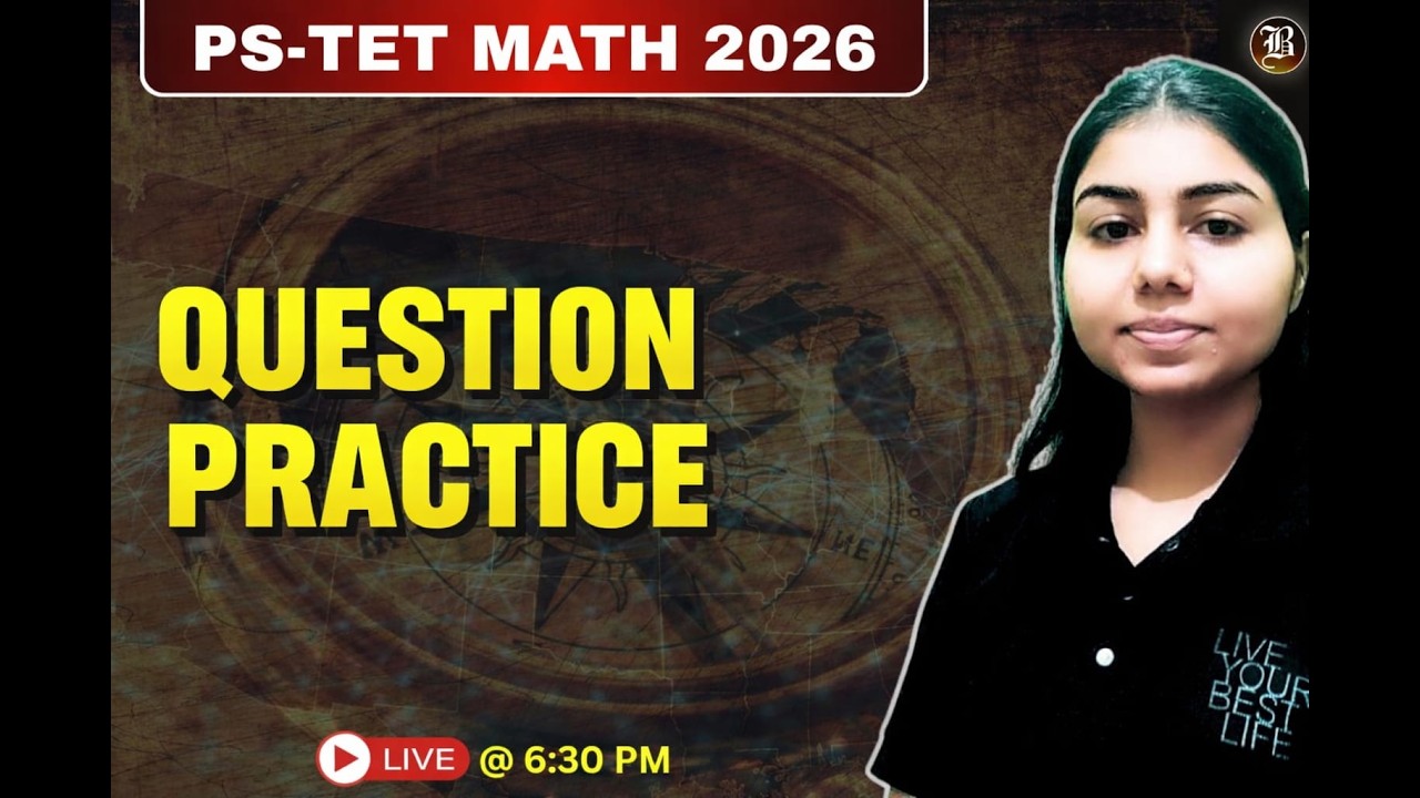 PSTET Maths 2026 | QUESTION PRACTICE  | FREE Live Class Paper-2