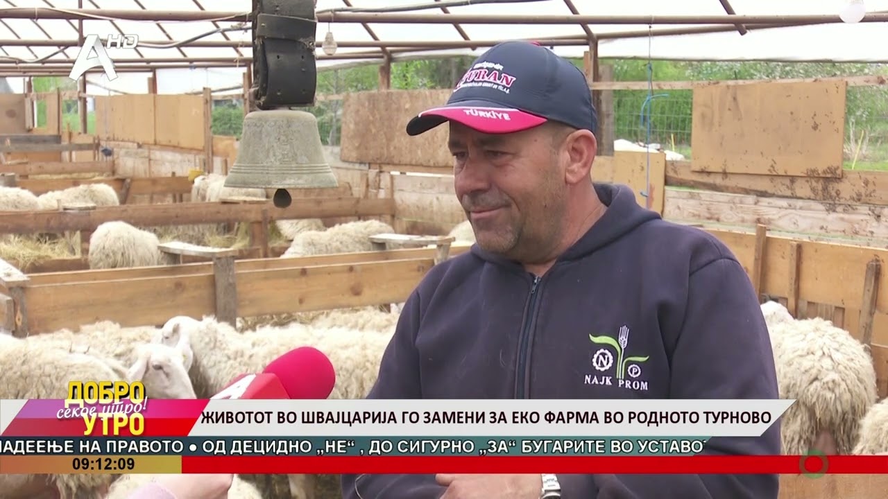 Животот во Швајцарија го замени за еко фарма во родното Турново