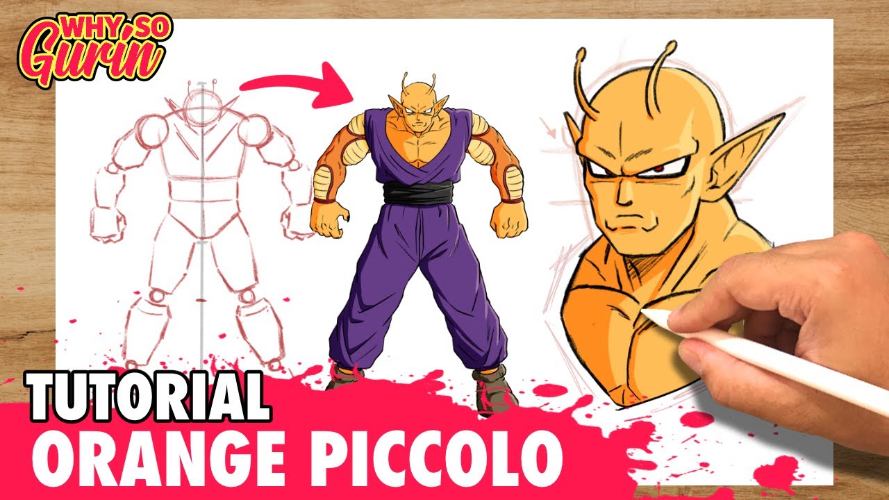Como DIBUJAR a ORANGE PICCOLO  en 8 MINUTOS - Dragonball Super Super Hero