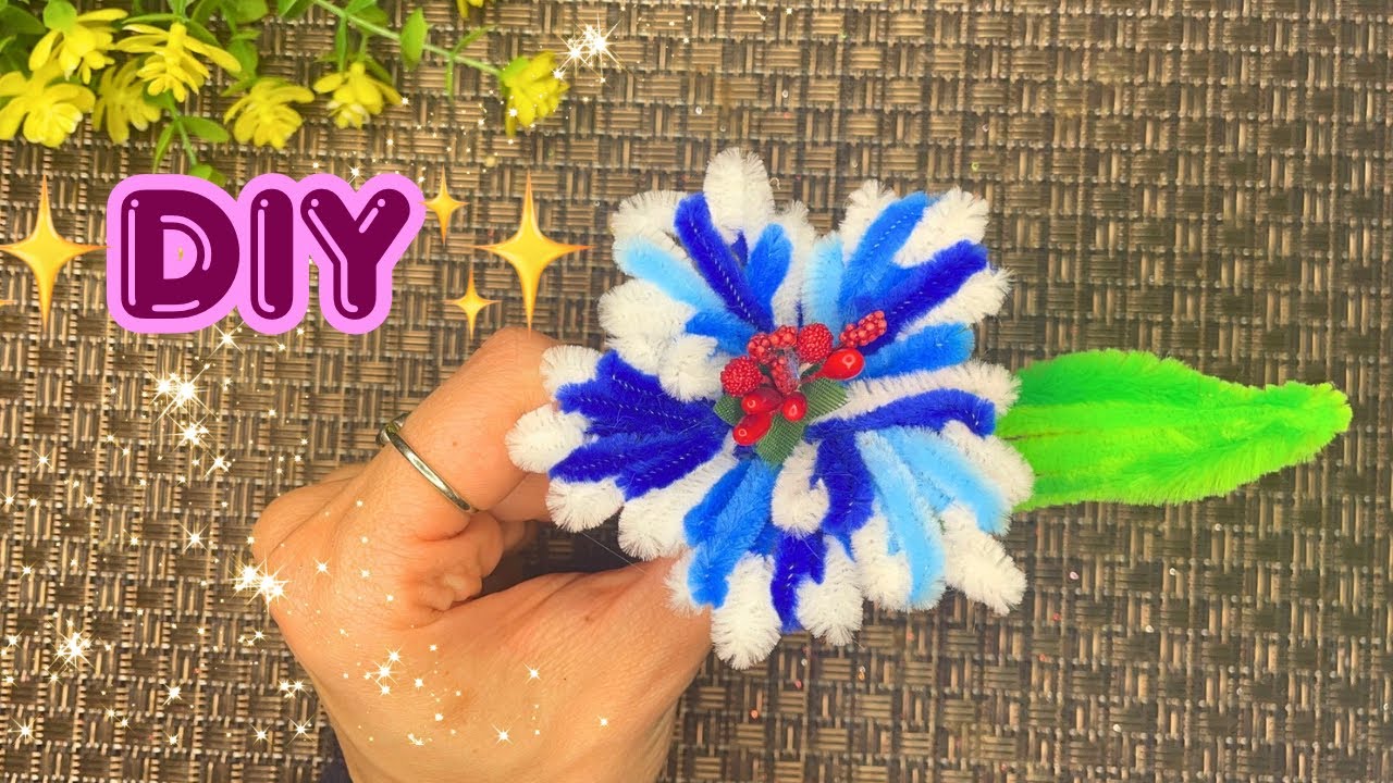 EASY✨Pipe Cleaner Craft Decoration Ideas Flowers