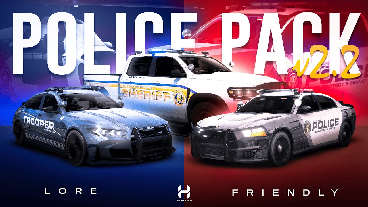 HV Lore-Friendly Police Vehicles Pack v2.2 | callsigns system | Fivem vehicles