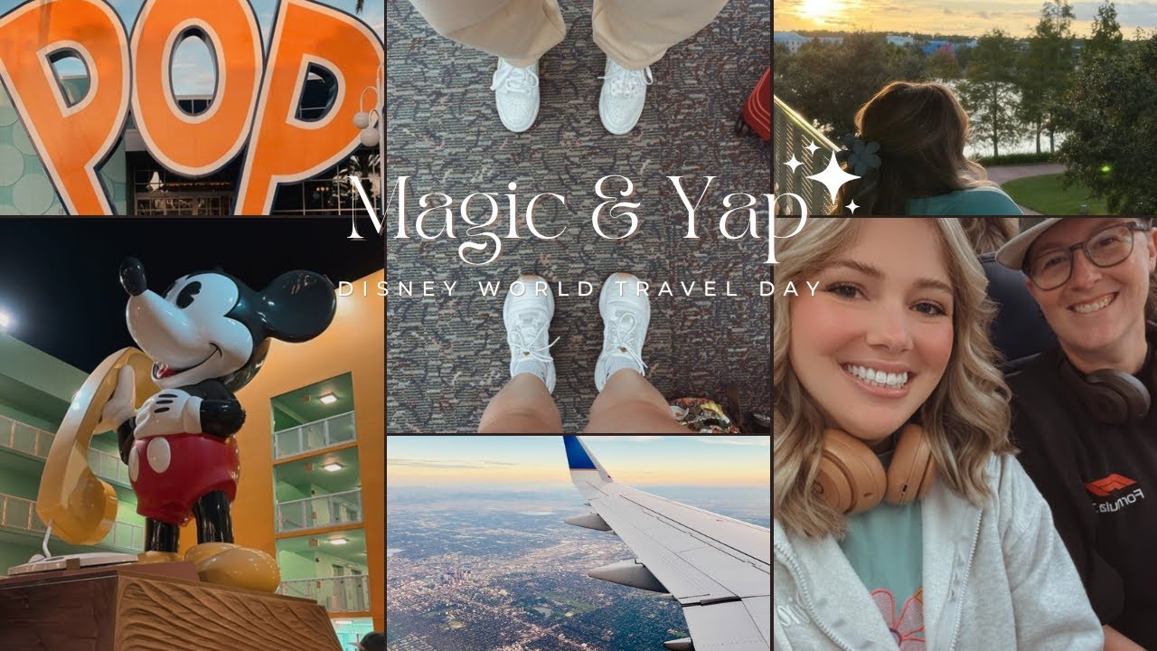 DISNEY WORLD TRAVEL DAY VLOG ✈️✨ Pop Century Resort Check-In Day
