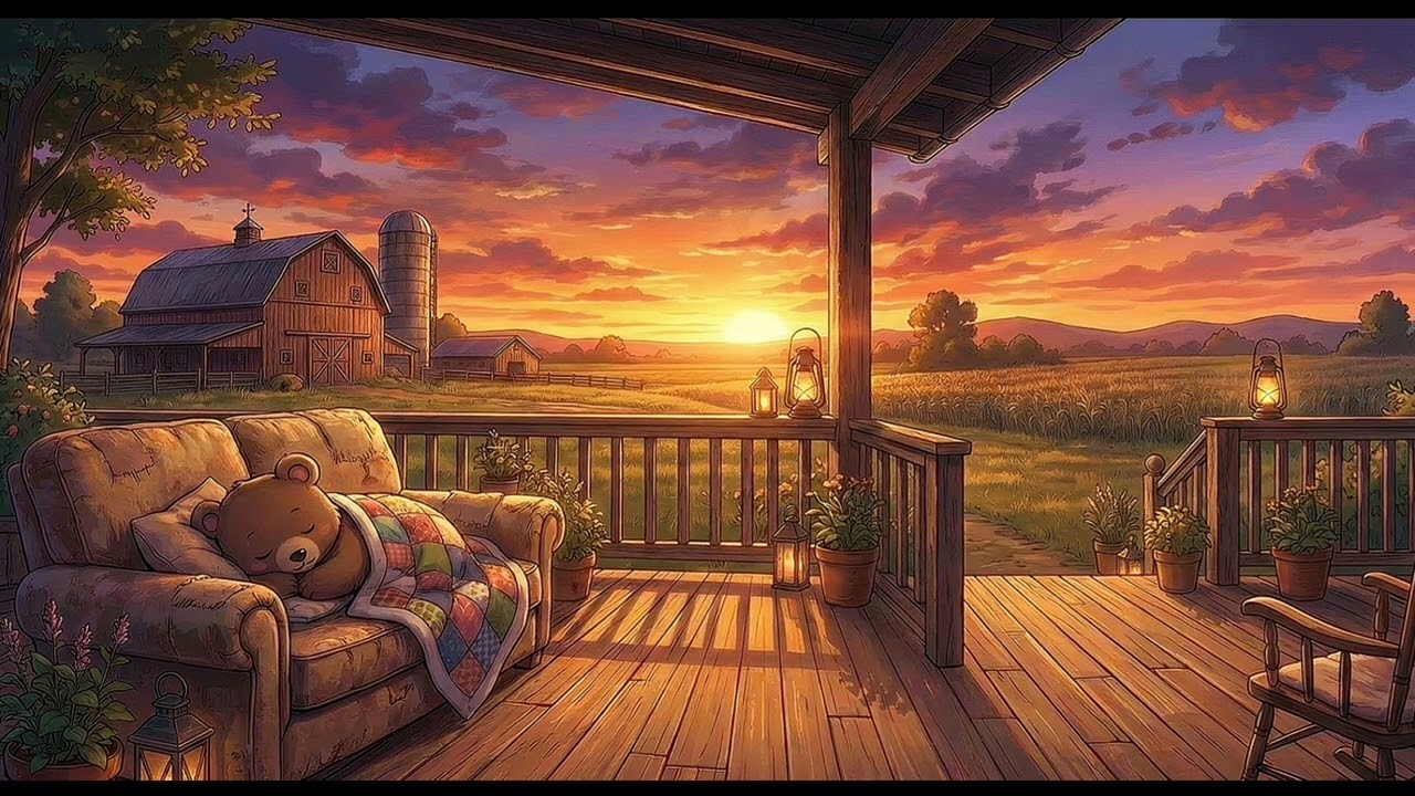 Sleep All Night on a Quiet Farm 🌾 Dark, Calm Night Ambience