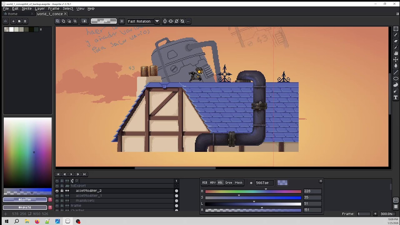 Live stream Chimera Studio. Concept art dev - log 018 #art #pixelart #retrogaming #videogames