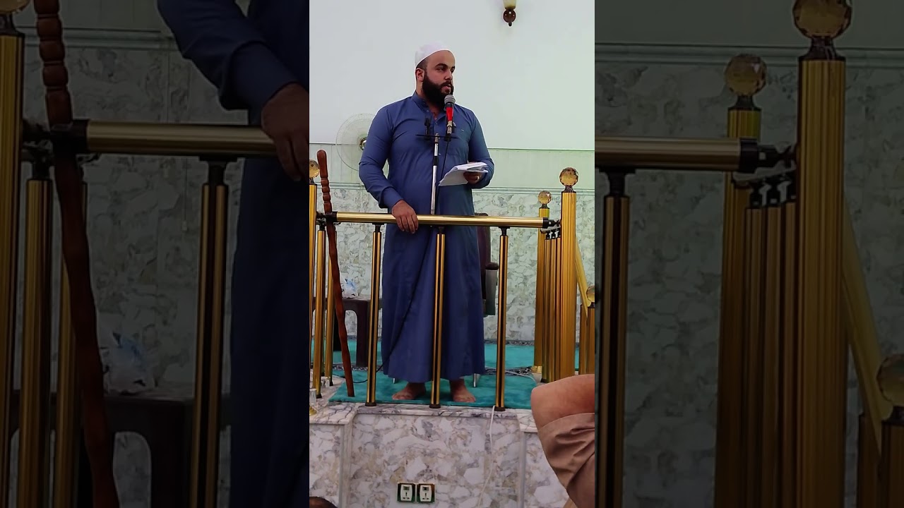 خطية وصلاة الجمعه لشيخ عمر الخفاجي في جامع الحاج حازم المشهداني 