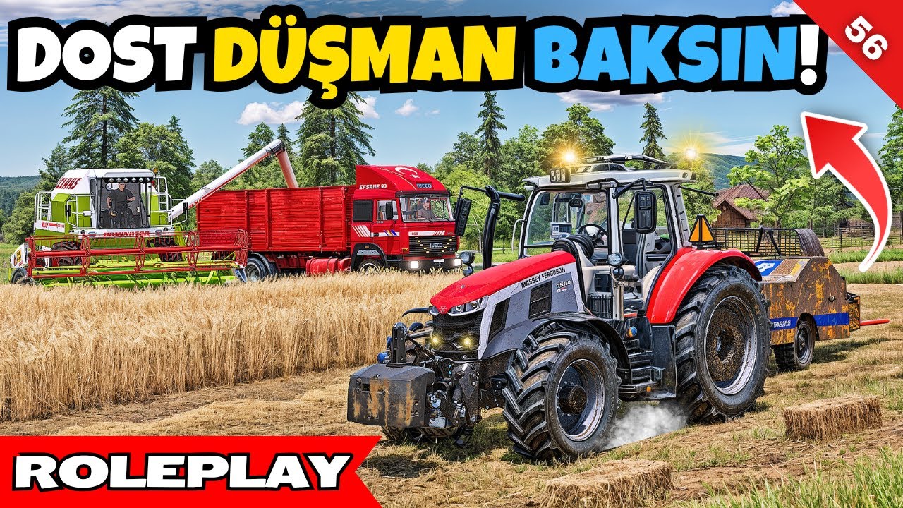 Köyde Olay Oldu! Dev Traktörle Balya Sardım 😱