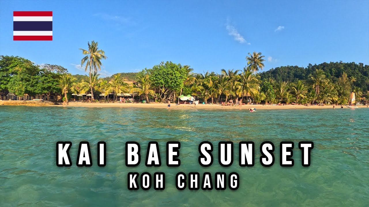 【4K】Kai Bae Beach Sunset Walking on Koh Chang Island Thailand 🇹🇭