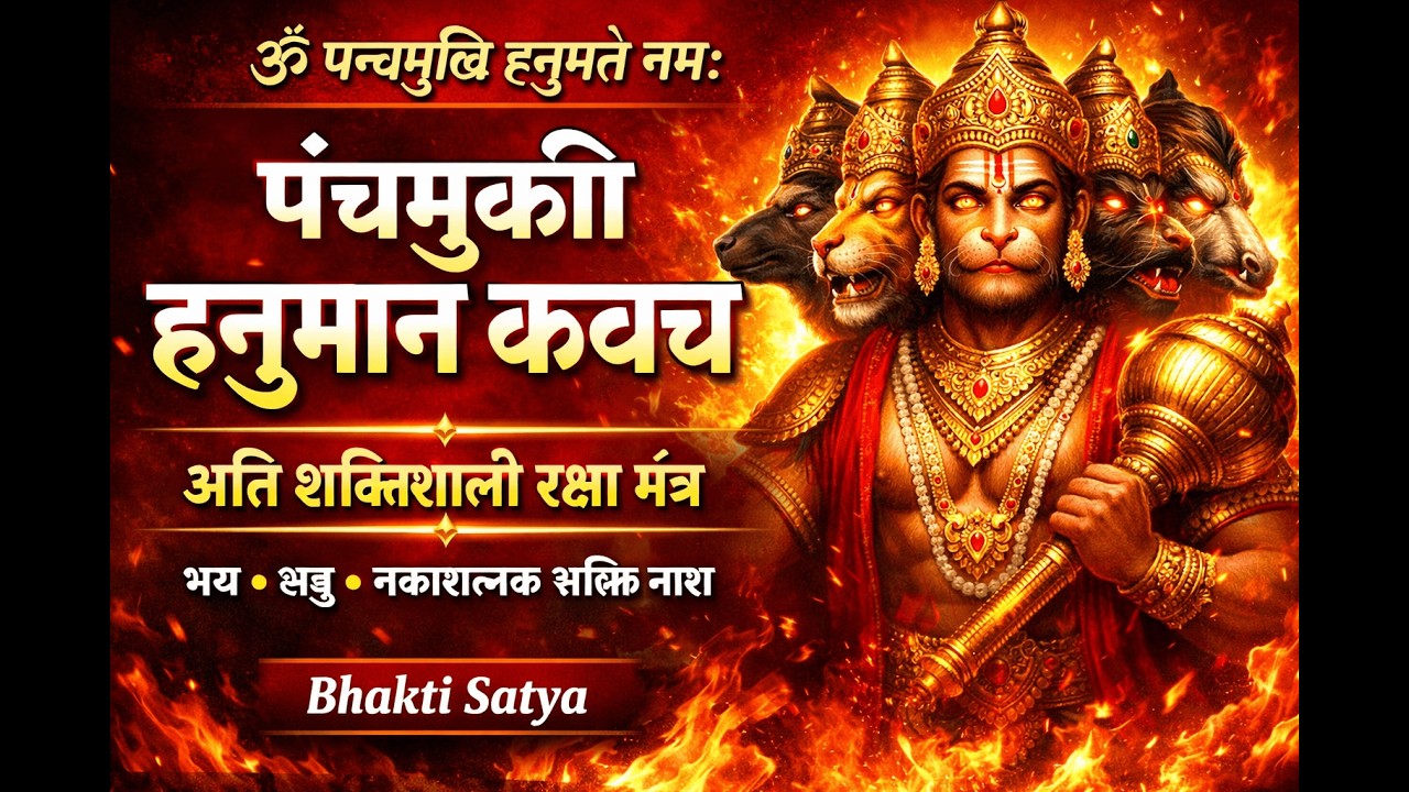 पंचमुखी हनुमान कवच | अति शक्तिशाली रक्षा मंत्र | भय-शत्रु-नकारात्मक शक्ति नाश