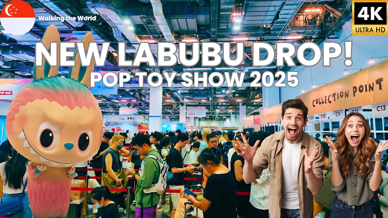 Insane LABUBU Drop at POP MART Toy Show Singapore 2025! Full Walkthrough | Hirono, Skullpanda & More
