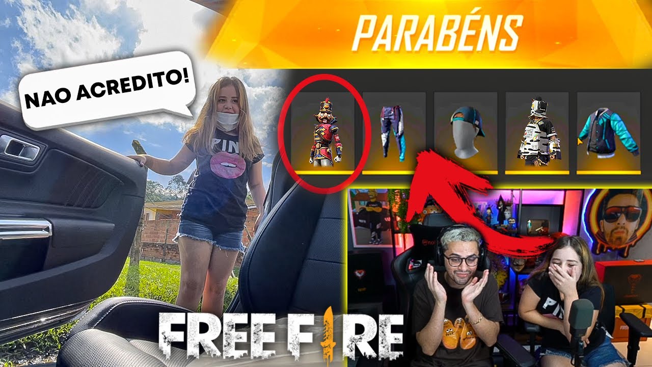 BUSQUEI UMA INSCRITA NA CASA DELA PRA DAR OS PRIMEIROS DIAMANTES NO FREE FIRE!!