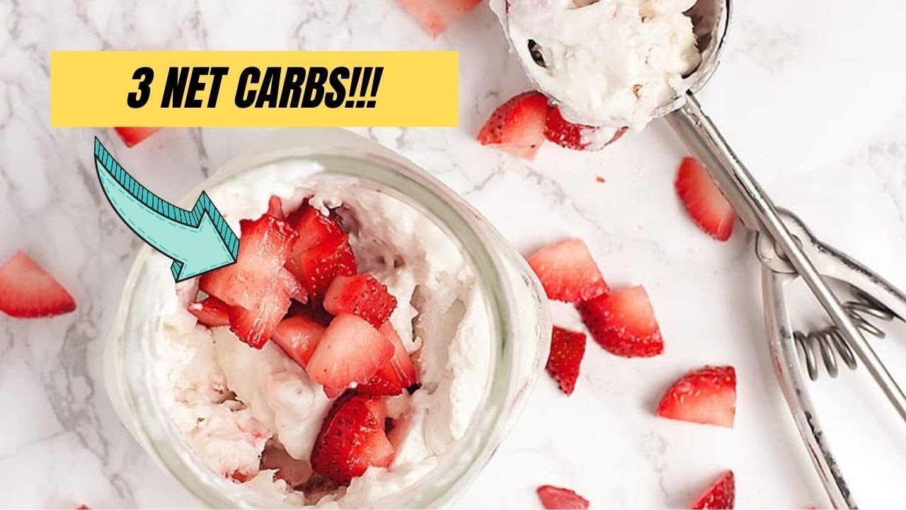 Keto Strawberry Cheesecake Ice Cream