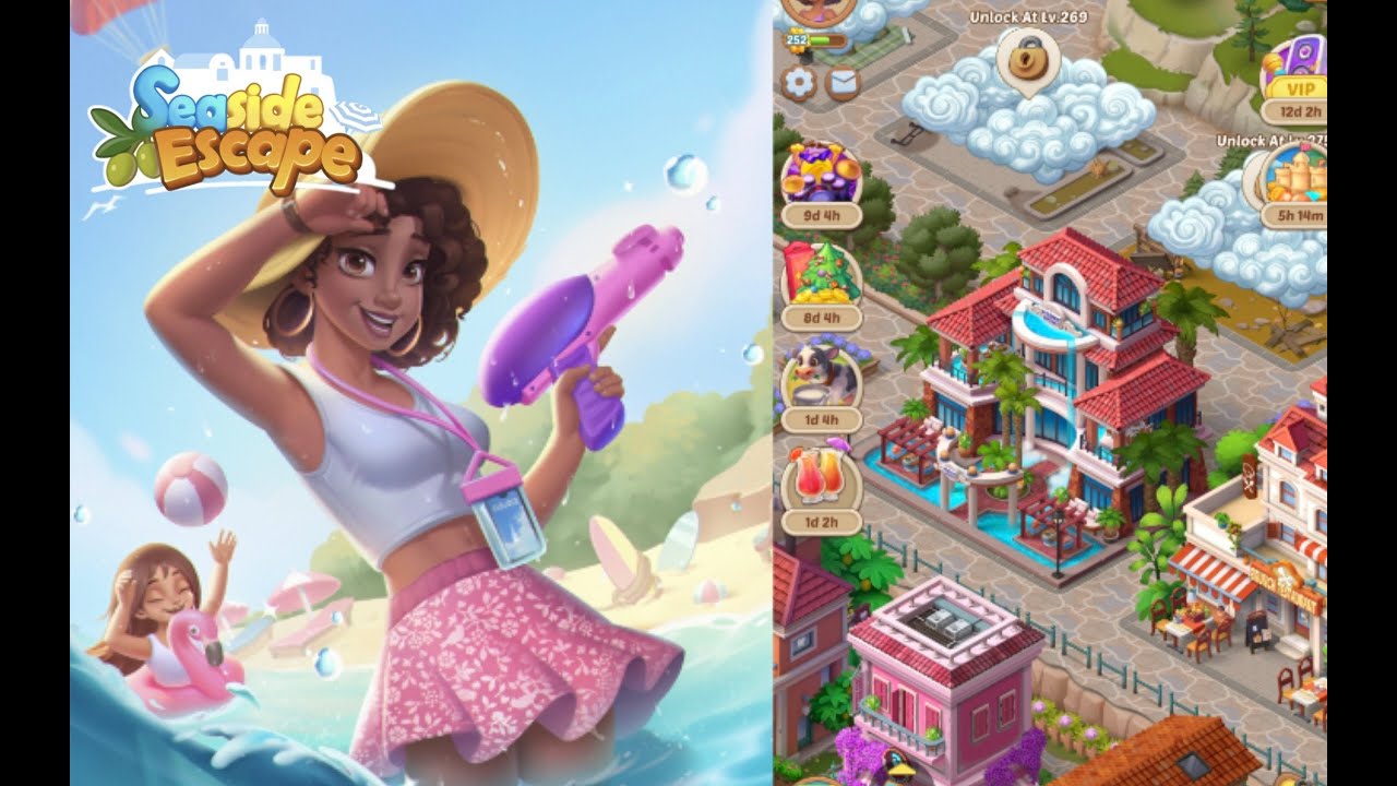 Seaside Escape |  Level  251-252  Part 315 🏝🏖   #merge