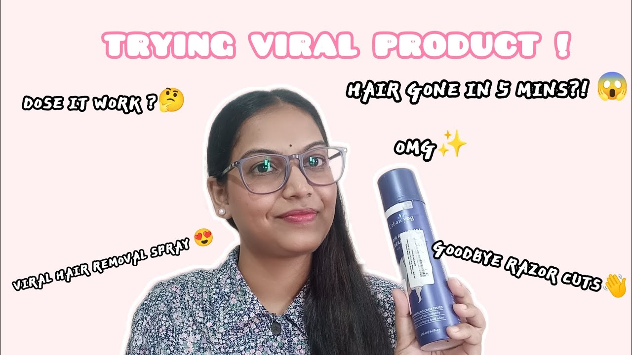 Trying VIRAL Urban Yog Hair Removal Spray😳✨