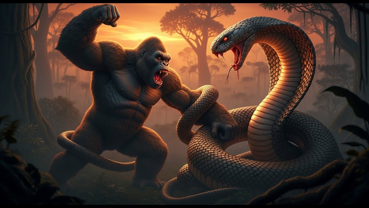 The Ultimate Apex Predator Clash King Kong vs  the Giant King Cobra