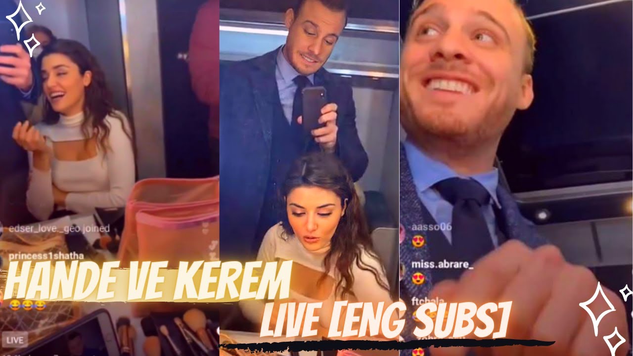 Hande Er&ccedil;el & Kerem Bursin live [ENG SUBS]