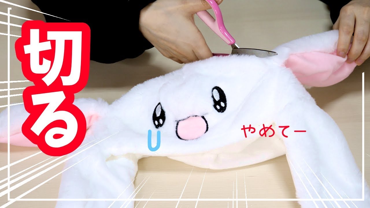 【Tik Tok で大流行】うさ耳を切ってみたら中身は…!? オリジナルにリメイクしてみた