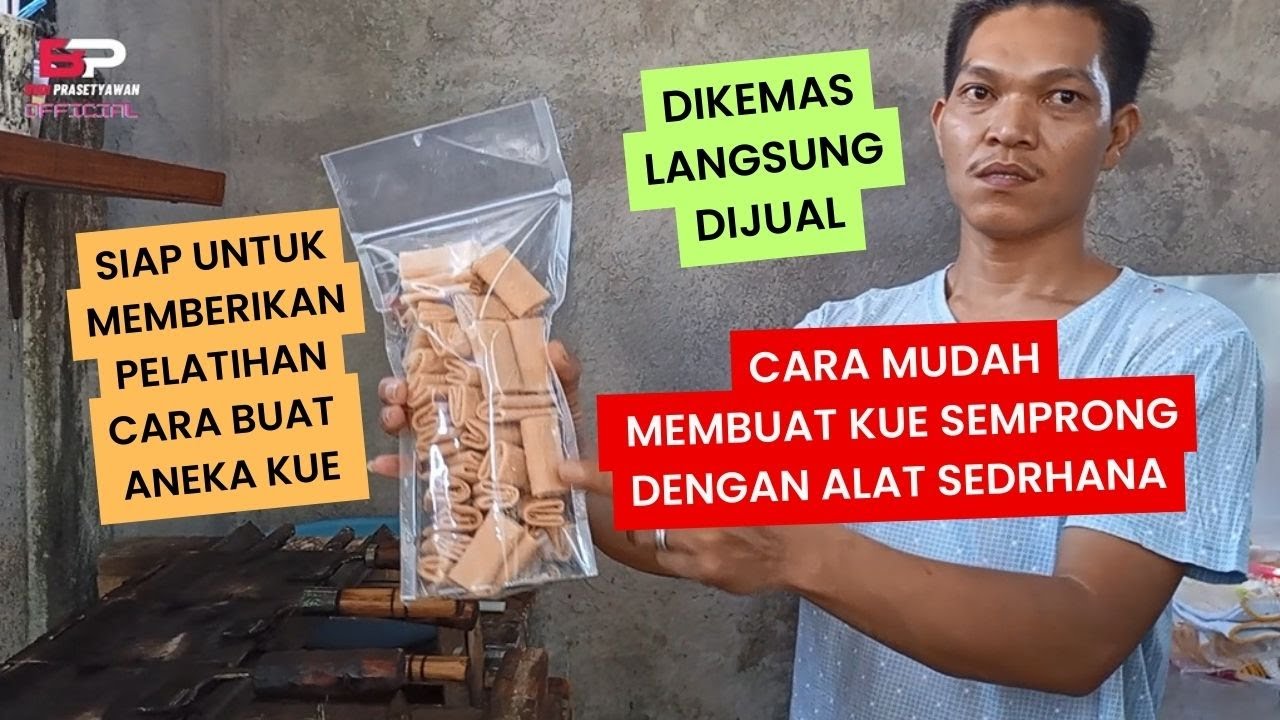 CARA MUDAH MEMBUAT KUE SEMPRONG LIPAT DENGAN ALAT SEDERHANA