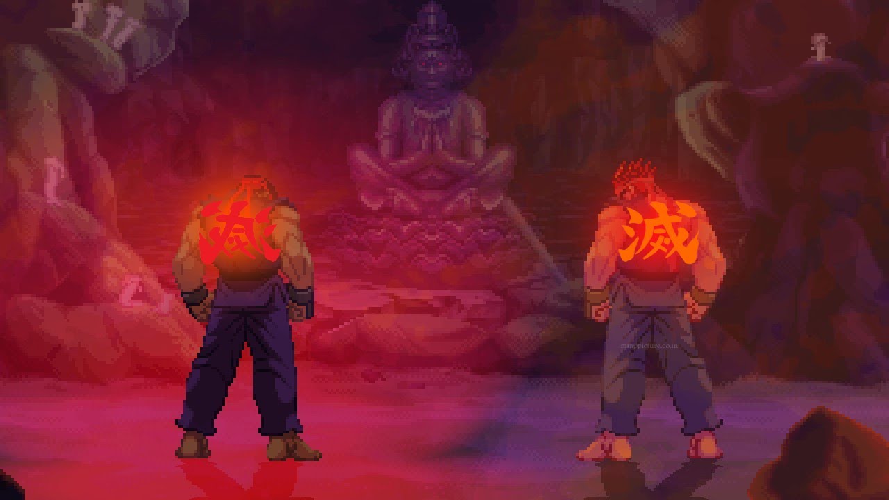Shin Evil Ryu Vs Evil Ryu  - Mirror Boss Fight - StreetFighter Epic Battle X MUGEN