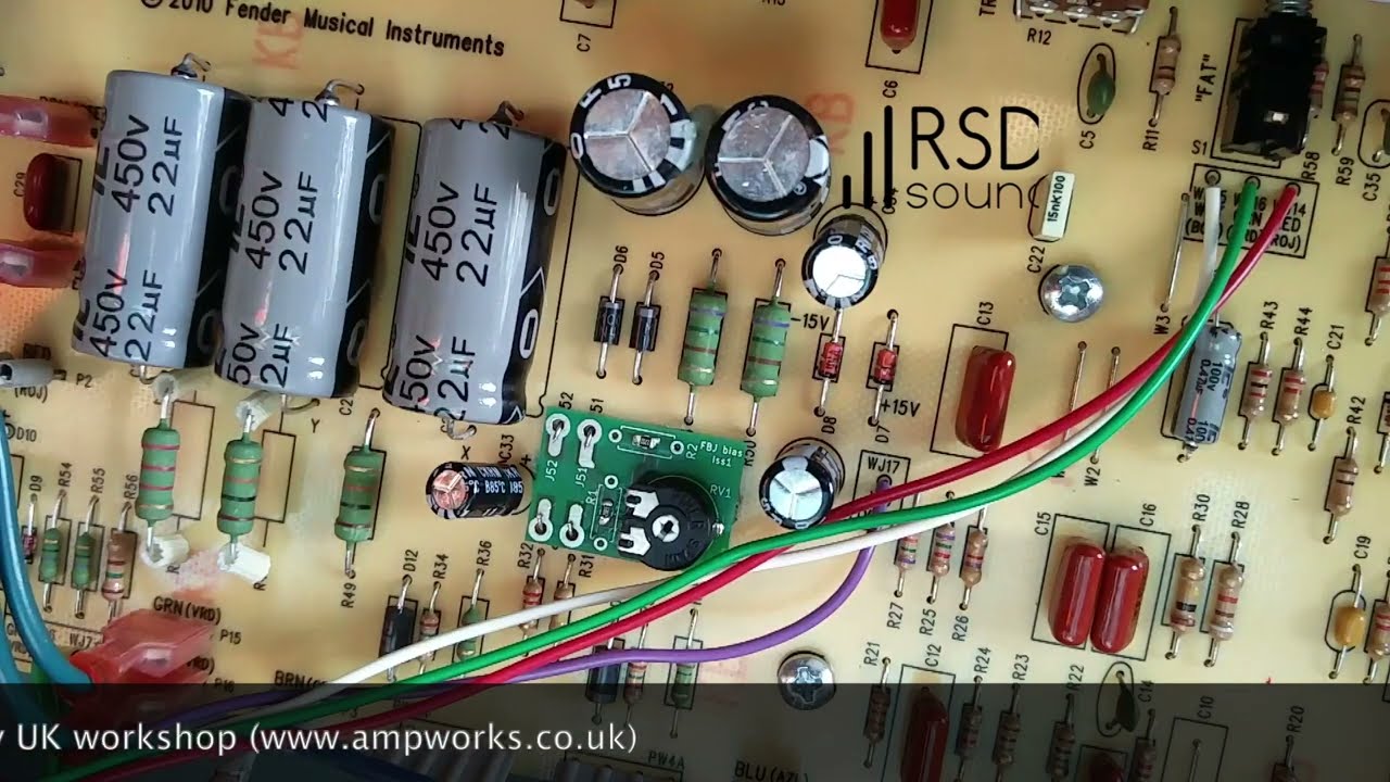 The easiest way to Do a Fender Blues Junior Bias Mod (using an www.rsdsound.co.uk kit)