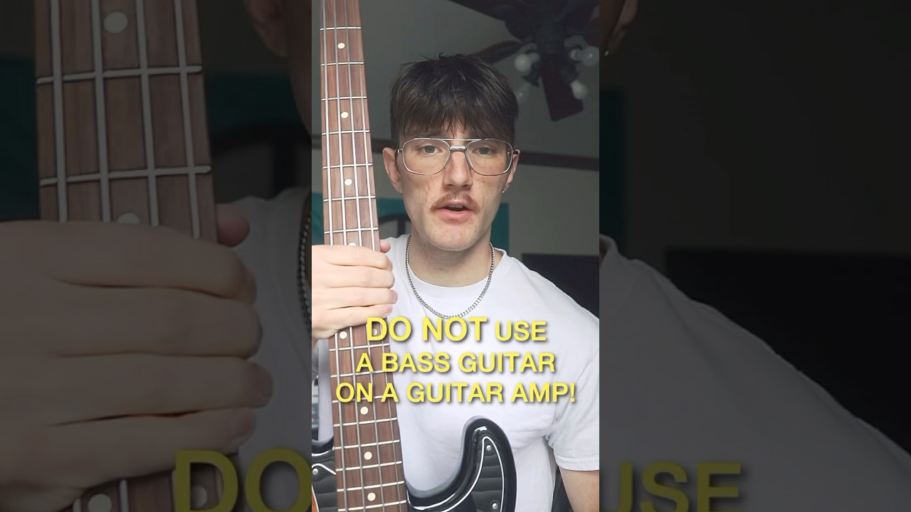 DO NOT use a bass guitar on a guitar amp #guitar #guitarist #guitaramp #bassamp #bassist #bassguitar
