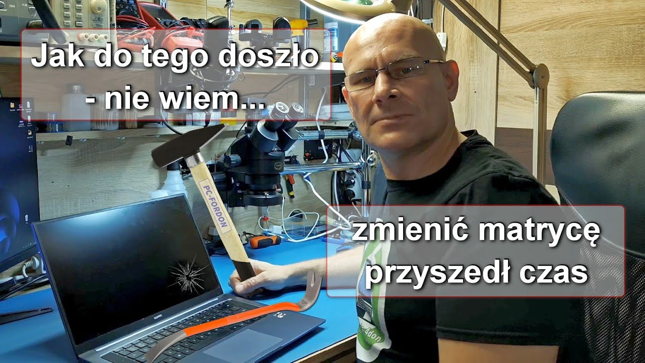 Wymiana matrycy - laptop Huawei