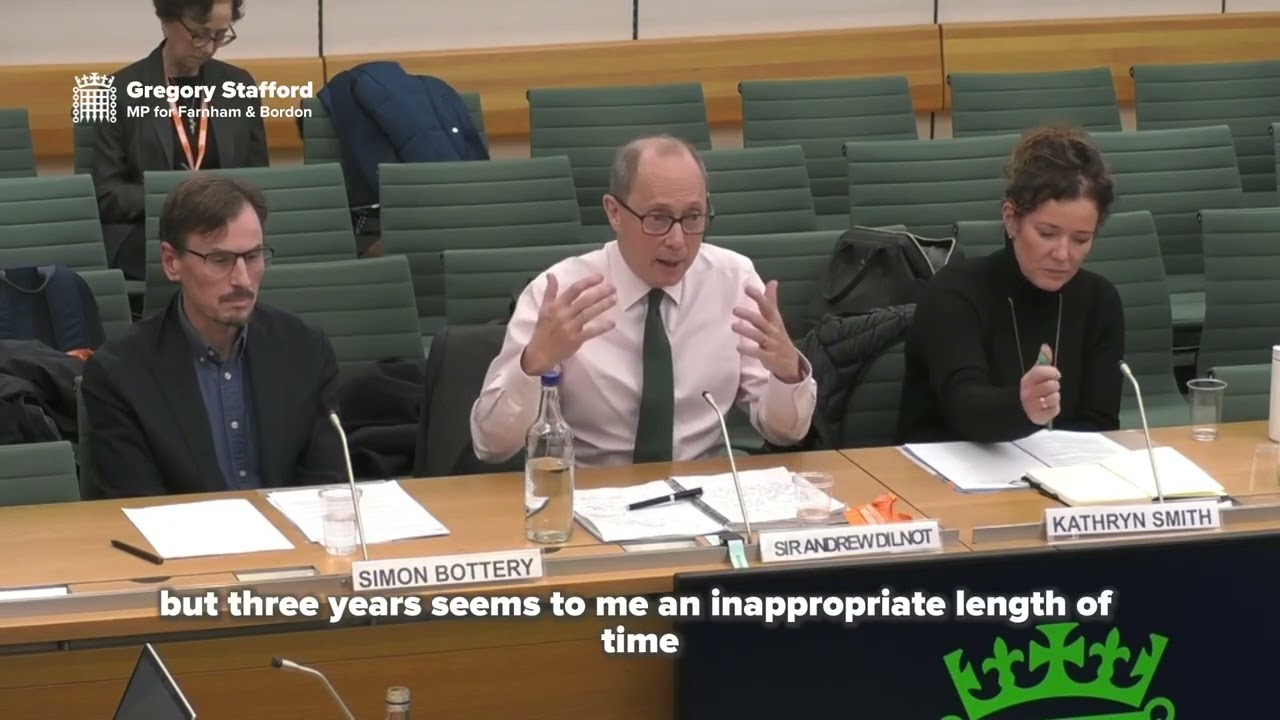 Gregory Stafford MP question Sir Andrew Dilnot on the Casey Commission, HSCC