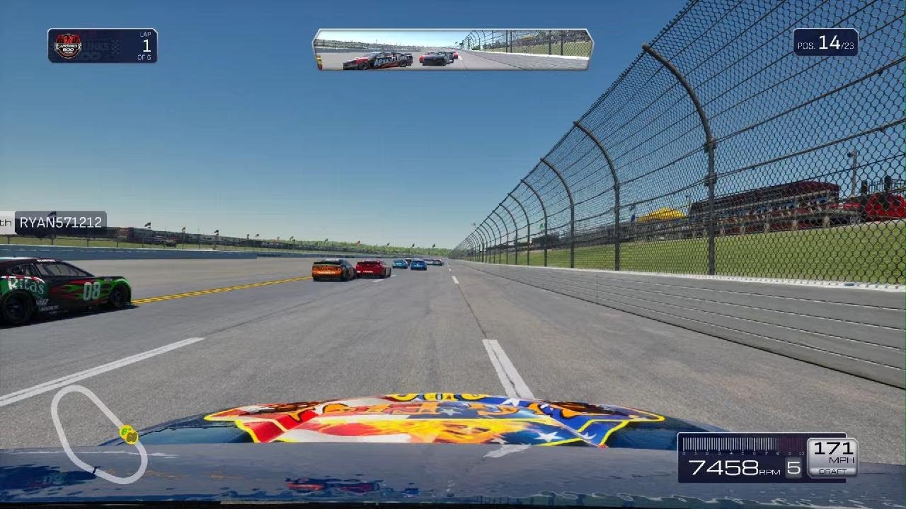 My first online race at Talladega in the new game.