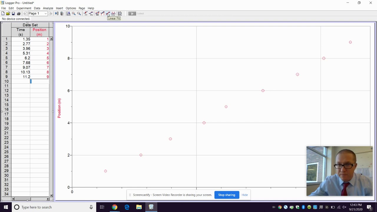 Physics - How to Input Data Into Logger Pro