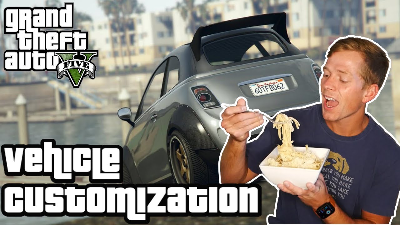 GTA V ASMR: Insane Vehicle Customization! - Pasta Mukbang & Whispering