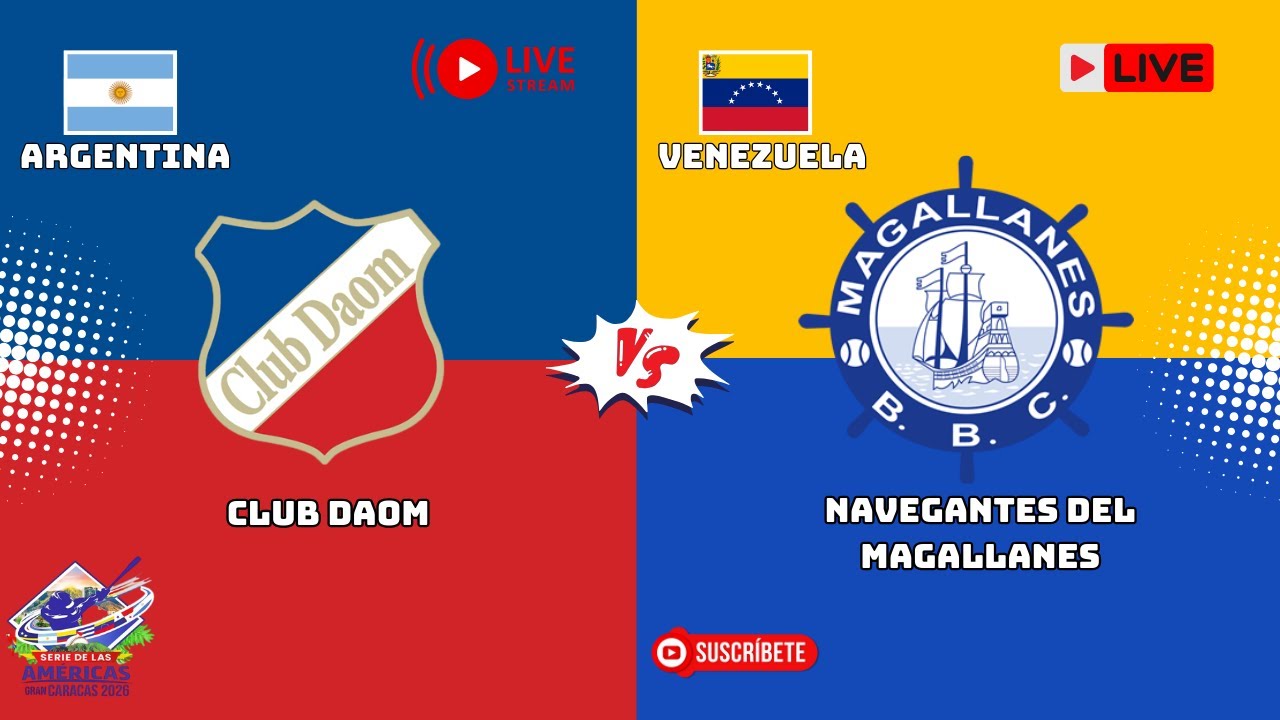 En vivo hoy. Argentina (Club Daom) vs Venezuela (Magallanes). Transmisión en vivo.