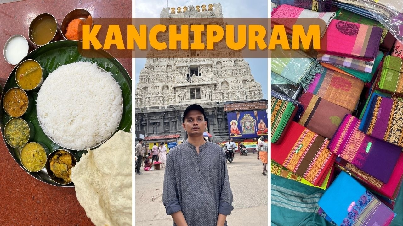 One Day in Kanchipuram 🛕 | Temples, Food & Silk Saree Market | Tamil Nadu Vlog