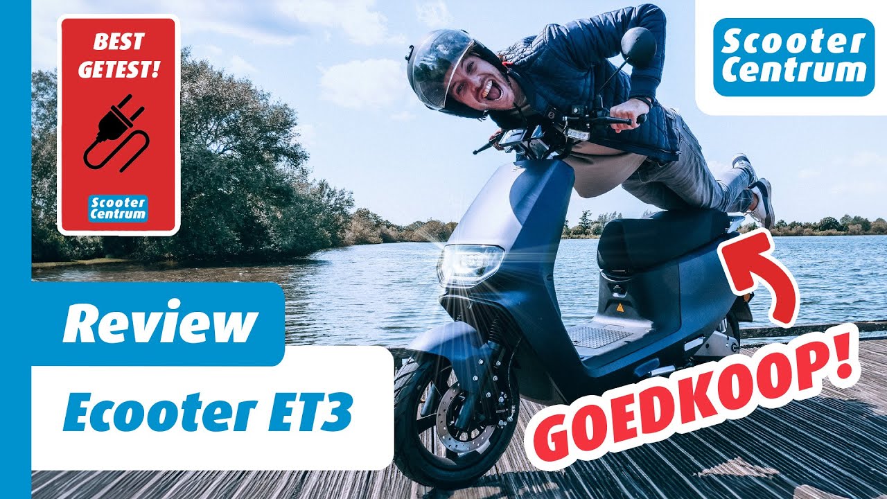 DE GOEDKOOPSTE ELEKTRISCHE SCOOTER VOOR 2 PERSONEN - ECOOTER ET3 - MET 35L BAGAGERUIMTE 🤩🏆