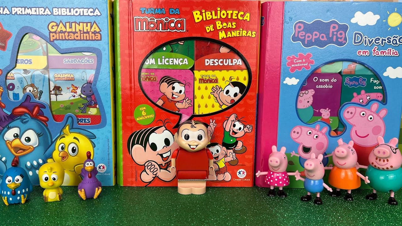 Leitura com a turma da Mônica, Peppa Pig e Galinha Pintadinha
