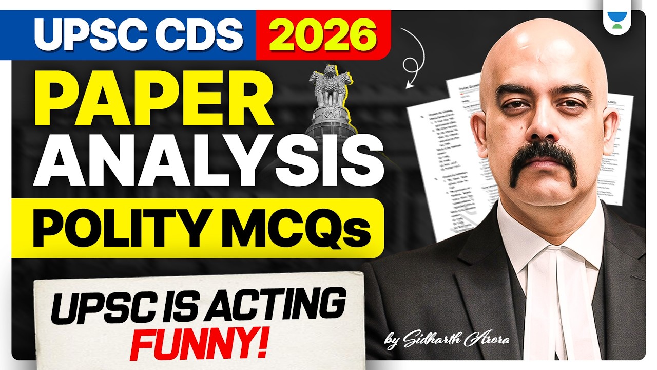 CDS 1 2026 POLITY Paper Analysis & Answer Key | UPSC Prelims 2026 | Dr Sidharth Arora