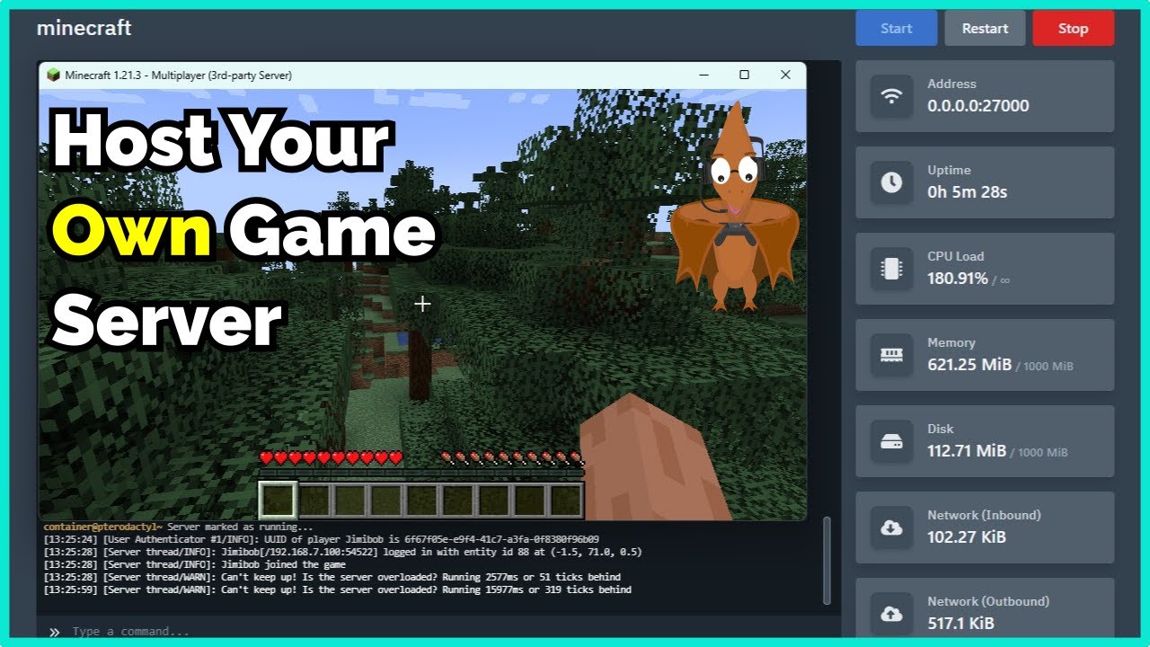 Pterodactyl — идеальная платформа для размещения всех ваших игровых серверов [Minecraft, Rust, CS...