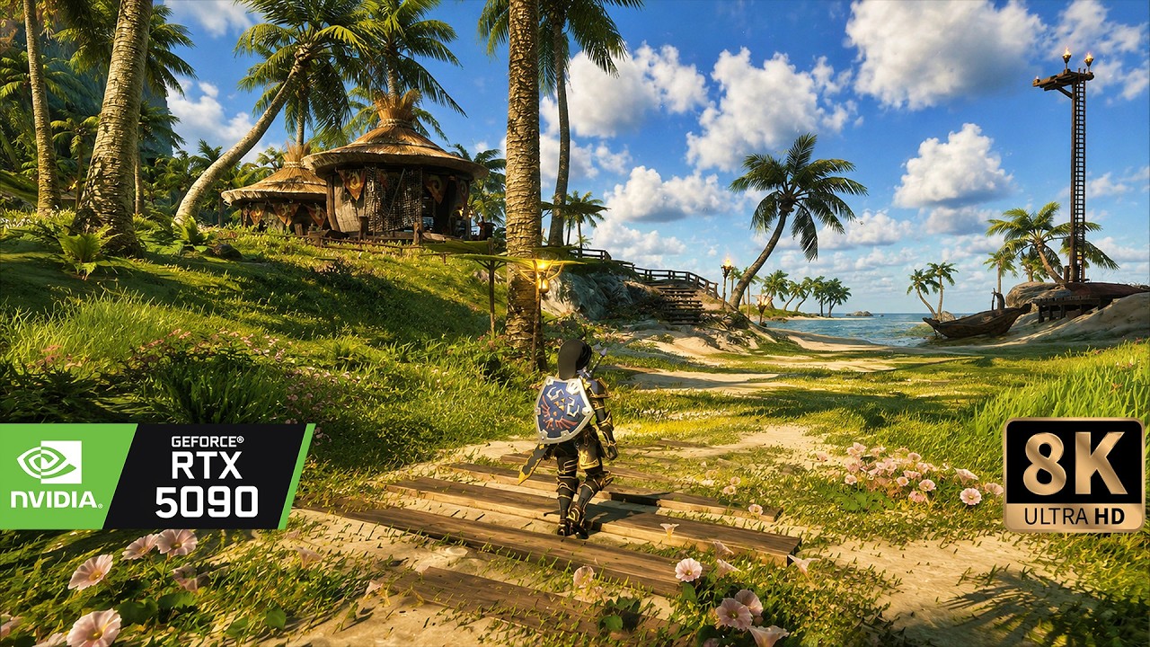 [8K60] Zelda Botw RTX 5090 - RAYTRACING shader  - Ultra graphic gameplay - Extreme settings