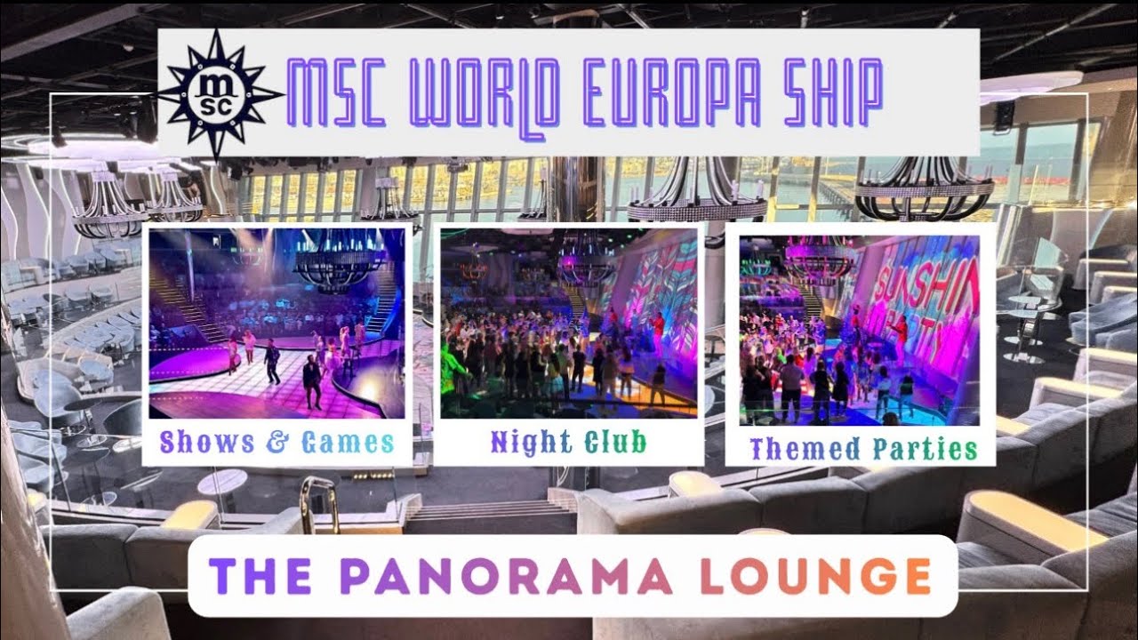 Внутри панорамного лаунжа MSC World Europe | Развлекательный центр корабля + Важный совет по брон...