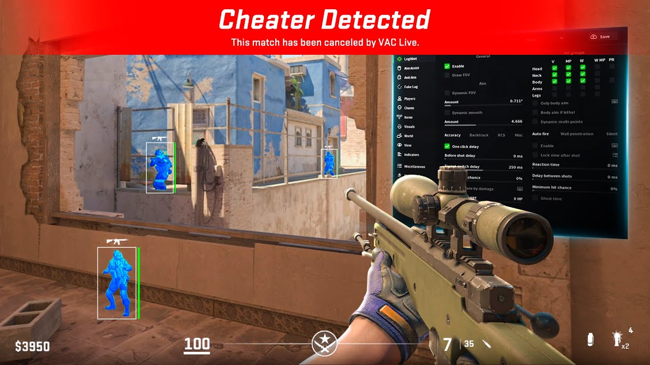 USEI HACK NO CS 2 PARA TESTAR O VAC LIVE... Quantas partidas até ser BANIDO??