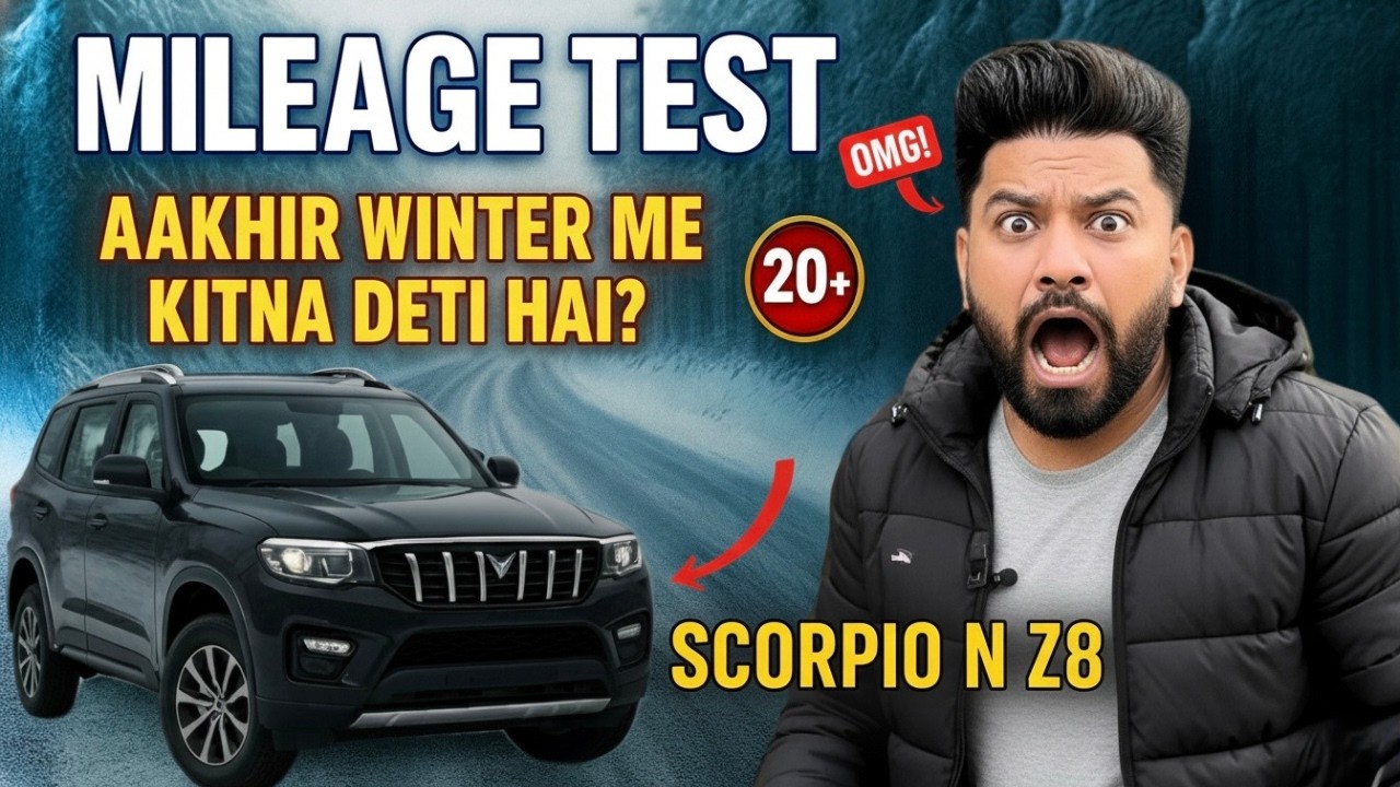 Scorpio N Winter Mileage Test ❄️ | Thand Me Kitna Deti Hai? REAL Results |