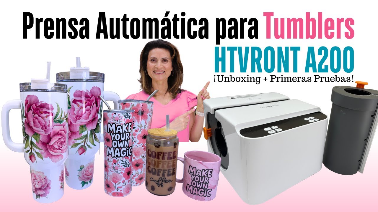 HTVRONT A200: La Prensa Automática para Tumblers que Necesitas: Unboxing Reseña y Pruebas