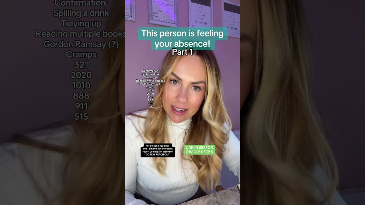 This person is feeling your absence! Part 1