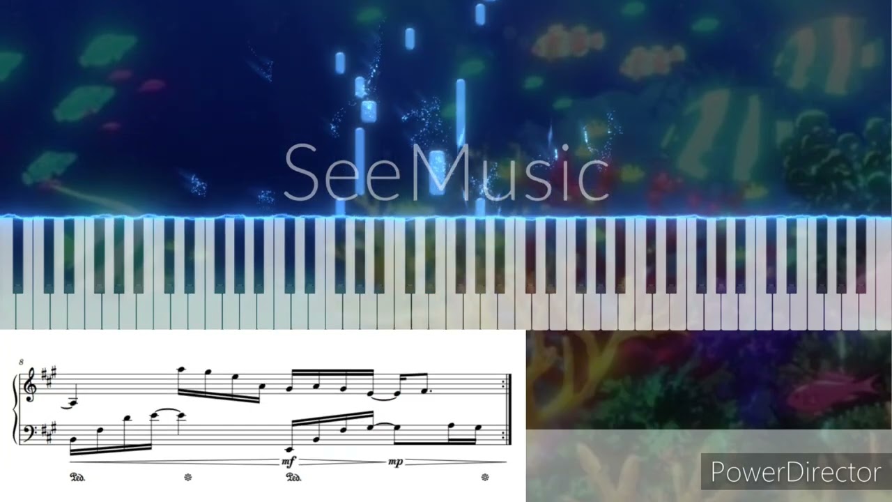 aquatic ambience - Scizzie (Piano Arrangement LOOP With Sheet Music)
