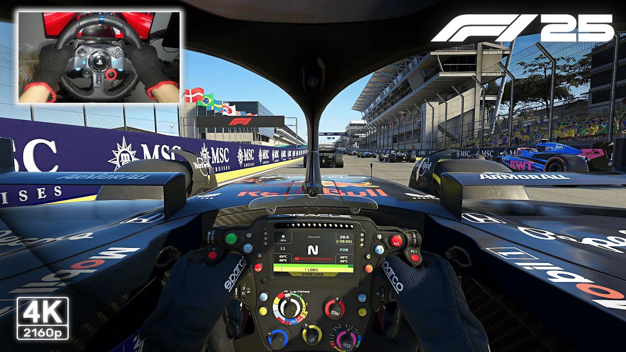 F1 25 Max Verstappen ULTRA IMMERSIVE Race | São Paulo GP 2025 | Steering Wheel Gameplay