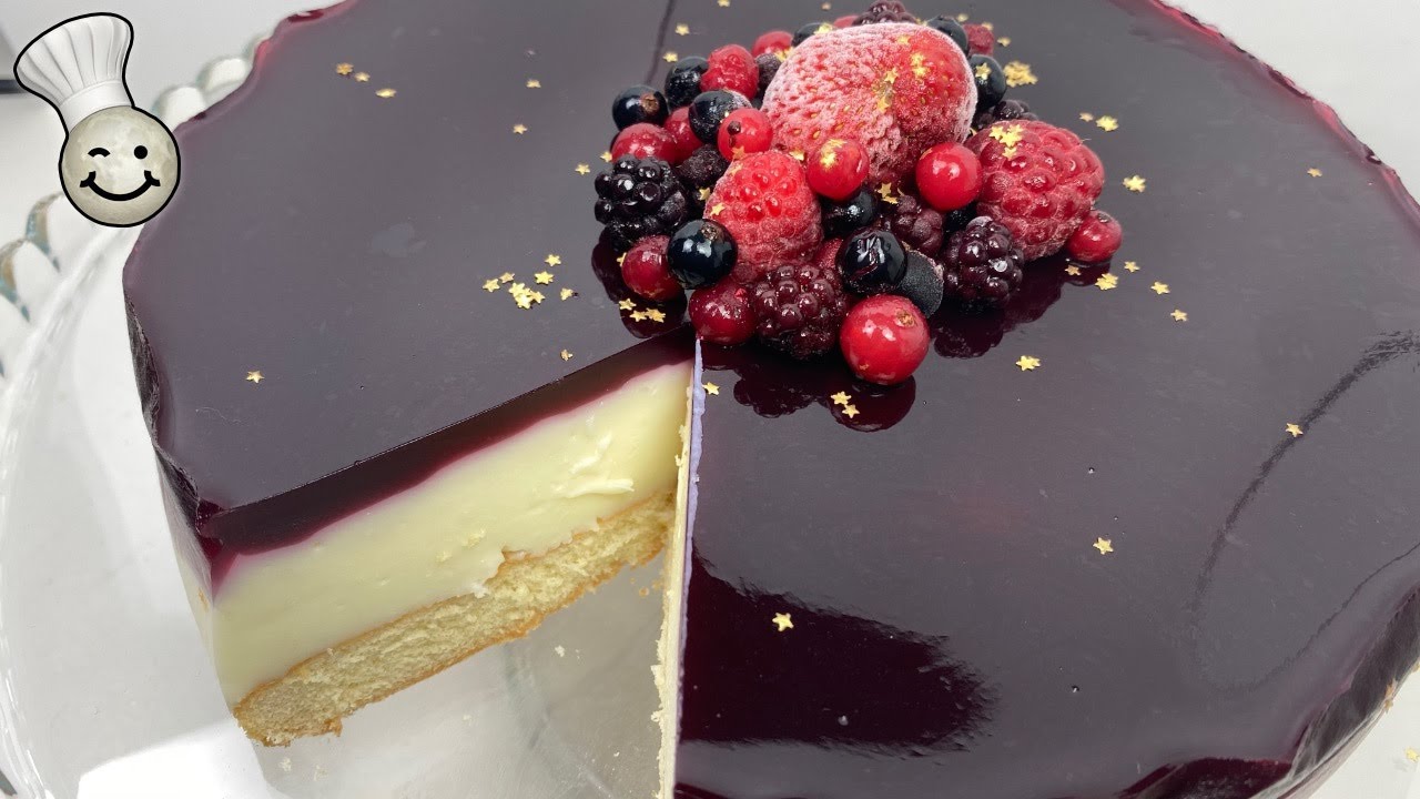 Cherry Jelly Cake with Agar Agar | Pudding and Jelly Cake | Easy New Year Cake Recipe