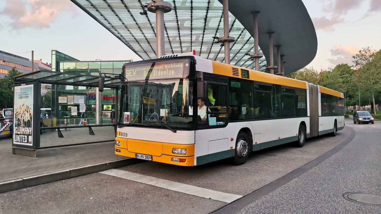 Becker Reisen GmbH - Mitfahrt im MAN NG 313 A23 - HH-BR 2000 - ex. Wg. 704 der MVG Mainz (MZ-SW 704)